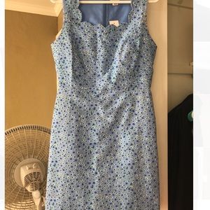 J. Crew Basketweave Scallop Edge Dress